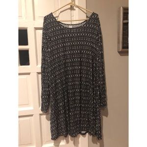 long sleeve swing dress